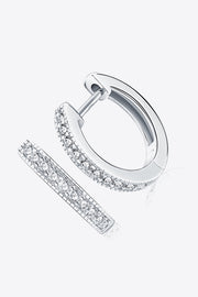 Inlaid Moissanite Hoop Earrings - Ruby's Fashion