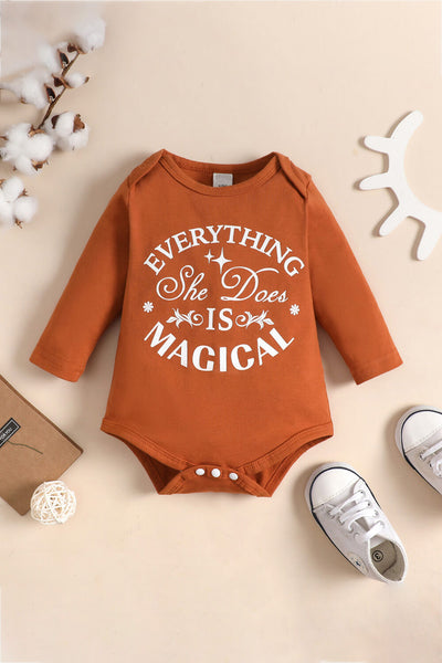 Baby Graphic Long Sleeve Bodysuit - Ruby's Fashion